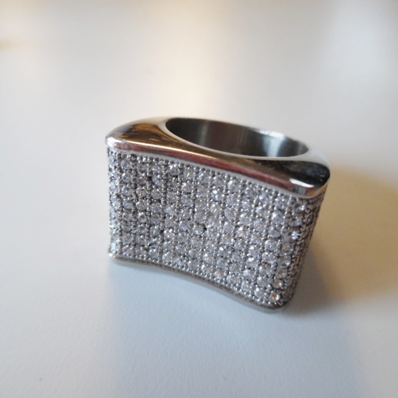 bling Other - MEN's Stainless Steel  CZ Bling Ring Sz 8-1/2